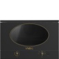 SMEG MP822NAO HORNO MICROONDAS CON GRILL H 39 CM ESTÉTICAS COLONIALE ANTRACITA
