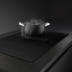 SMEG HOBD382N2 TABLE DE CUISSON AVEC HOTTE INTÉGRÉE NOIR MAT 83 CM