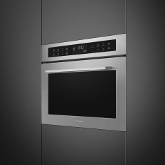 HORNO COMPACTO COMBINADO MICROONDAS SMEG SF4120MCS CRISTAL SILVER 6...