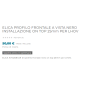 ELICA FRONT PROFILE BLACK ON TOP 25mm FOR LHOV