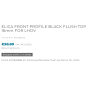 ELICA PROFILO FRONTALE NERO A VISTA INSTALLAZIONE FILOTOP 16mm PER LHOV