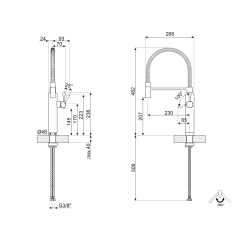 SMEG MDF50EGM GRIFO MONOCOMANDO PARA FREGADERO EMERALD GREEN MATT ESTILO AÑOS 50