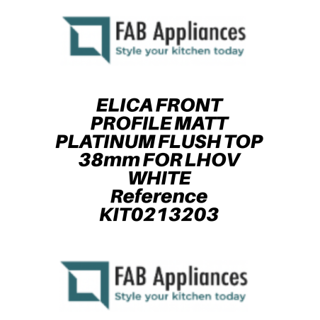ELICA PERFIL FRONTAL ACERO MATE INSTALACIÓN ENRASADA 38mm PARA LHOV BLANCO