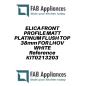 ELICA PROFILO FRONTALE PLATINO OPACO A VISTA INSTALLAZIONE FILOTOP 38mm PER LHOV BIANCO