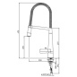 NOBILI LIKID LEVER SINK MIXER TAP PULL OUT SPRAY CHROME PLATED LK00300CR
