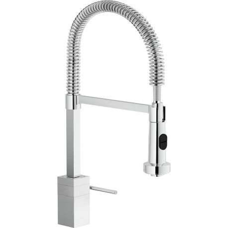 NOBILI CUBE ROBINET MITIGEUR MONOCOMMANDE AVEC DOUCHETTE EXTRACTIBLE CHROMÉ