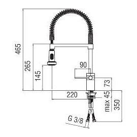 NOBILI CUBE EINHAND SPÜLTISCHMISCHER MIT VERSTELLBARER BRAUSE CHROM