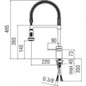 NOBILI CUBE EINHAND SPÜLTISCHMISCHER MIT VERSTELLBARER BRAUSE CHROM
