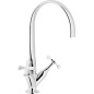 NOBILI CARLOS PRIMERO TWO HANDLE SINK MIXER TAP CHROME PLATED 
