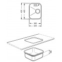 SMEG UM30 UNDERMOUNTED KITCHEN SINK SINGLE BOWL STAINLESS STEEL 30 CM