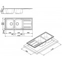 SMEG EINBAUSPÜLE RIGAE LZ116A2 DOPPELBECKEN ANTHRAZIT