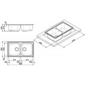 LAVELLO SMEG RIGAE LZ862A 2 VASCHE ANTRACITE