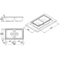 SMEG KITCHEN SINK LZ862A RIGAE 2 BOWLS ANTHRACITE