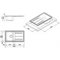  FREGADERO SMEG RIGAE LZ861A DE 1 SENO ANTRACITA