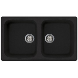 LAVELLO SMEG RIGAE LZ792A 2 VASCHE ANTRACITE 79x50 CM