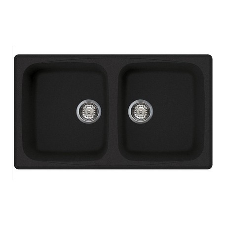 LAVELLO SMEG RIGAE LZ792A 2 VASCHE ANTRACITE 79x50 CM