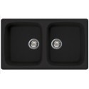 SMEG RIGAE ÉVIER 2 CUVES LZ792A ANTHRACITE 86x50