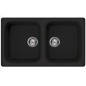 SMEG KITCHEN SINK LZ792A RIGAE 2 BOWLS ANTHRACITE 79x50 CM