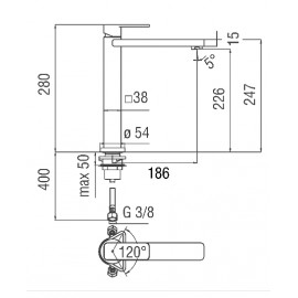 NOBILI LOOP MISCELATORE MONOCOMANDO PER LAVELLO CROMO