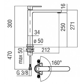 NOBILI UP KITCHEN SINGLE LEVER SINK MIXER TAP CHROME
