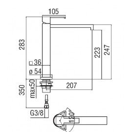 NOBILI MIA KITCHEN SINGLE LEVER SINK MIXER TAP CHROME