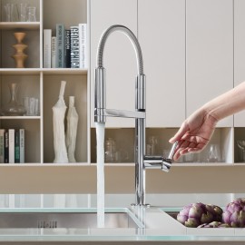 NOBILI MOVE GRIFO MONOCOMANDO PARA FREGADERO CAÑO ALTO EXTRAÍBLE CROMO