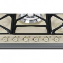 SMEG GAS HOB SR775PO CREAM CORTINA LINE 70 CM