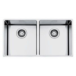 SMEG UNTERBAU-KUCHENSPÜLE MIRA VSTR3434-2 DOPPELBECKEN EDELSTAHL SATINIERT