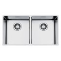 SMEG VSTR3434-2 FREGADERO BAJO DE ENCIMERA DE DOBLE SENO ACERO INOX AISI304 SATINADO