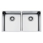 SMEG VSTR3434-2 MIRA KITCHEN SINK UNDERMOUNTED 2 BOWLS BRUSHED STAINLESS STEEL