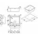 LAVELLO SMEG VQR50RS  MONOVASCA ACCIAIO INOX 