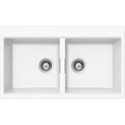 SCHOCK HORIZONT N200 A ÉVIER 2 CUVES CRISTADUR POLARIS EXTRA WHITE