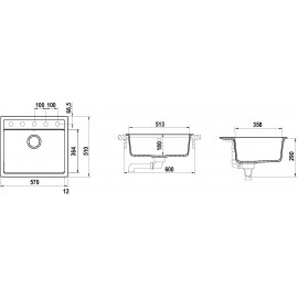 SCHOCK VERO N100 KITCHEN SINK SINGLE BOWL CRISTADUR POLARIS EXTRA WHITE