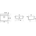 SCHOCK VERO N100 KITCHEN SINK SINGLE BOWL CRISTADUR POLARIS EXTRA WHITE