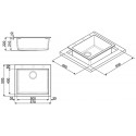 SMEG SYNTHETIC KITCHEN SINK VZ57B RIGAE SERIES - 1 BOWL WHITE