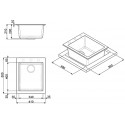 LAVELLO SINTETICO SMEG SERIE RIGAE VZ40B  - MONOVASCA BIANCO