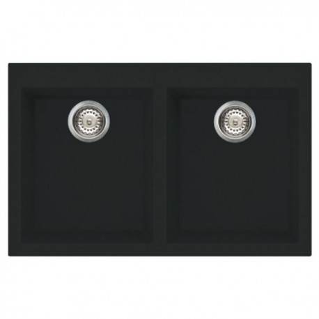 LAVELLO SINTETICO SMEG SERIE RIGAE VZ3434N  2 VASCHE NERO