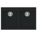 LAVELLO SINTETICO SMEG SERIE RIGAE VZ3434N  2 VASCHE NERO