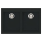 SMEG SYNTHETIC KITCHEN SINK VZ3434N RIGAE SERIES 2 BOWLS BLACK
