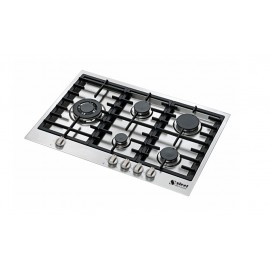 PIANO COTTURA STEEL SERIE GENESI GB7B-5 ACCIAIO INOX 75 CM