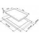 ENCIMERA DE COCCIÓN SMEG P372XGH ACERO INOX 72,5 CM