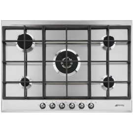 SMEG GAS HOB P372XGH CLASSIC AESTHETIC STAINLESS STEEL BASE 72.5 CM