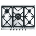 SMEG GAS HOB SRV576GH5 CONTEMPORARY AESTHETIC STAINLESS STEEL BASE ...