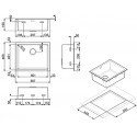 LAVELLO SMEG VQR50 SERIE MIRA  MONOVASCA ACCIAIO INOX 57 CM