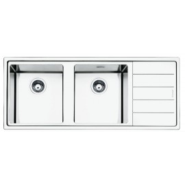 LAVELLO SMEG SERIE MIRA LFT116D 2 VASCHE ACCIAIO INOX SATINATO