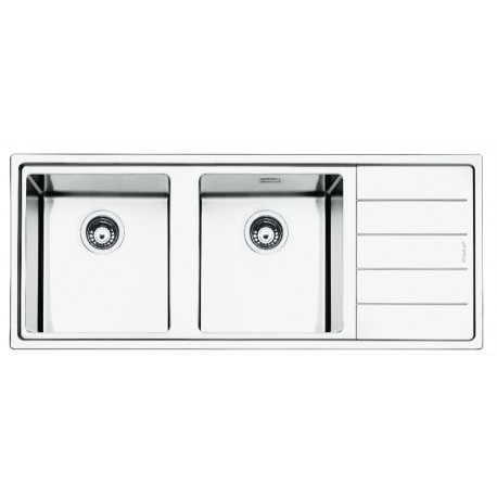SMEG LFT116D MIRA KITCHEN SINK 2 BOWLS BRUSHED STAINLESS STEEL FLUSH FITTED