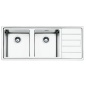 SMEG LFT116D FREGADERO DE DOBLE SENO ACERO INOX AISI304 A FILO