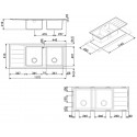 LAVELLO SMEG SERIE MIRA LFT116D 2 VASCHE ACCIAIO INOX SATINATO