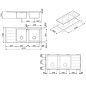 SMEG LFT116D MIRA KITCHEN SINK 2 BOWLS BRUSHED STAINLESS STEEL FLUSH FITTED