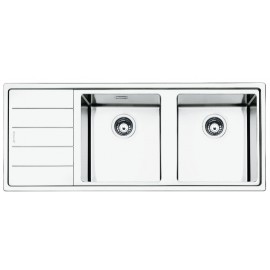 LAVELLO SMEG SERIE MIRA LFT116S 2 VASCHE ACCIAIO INOX SATINATO